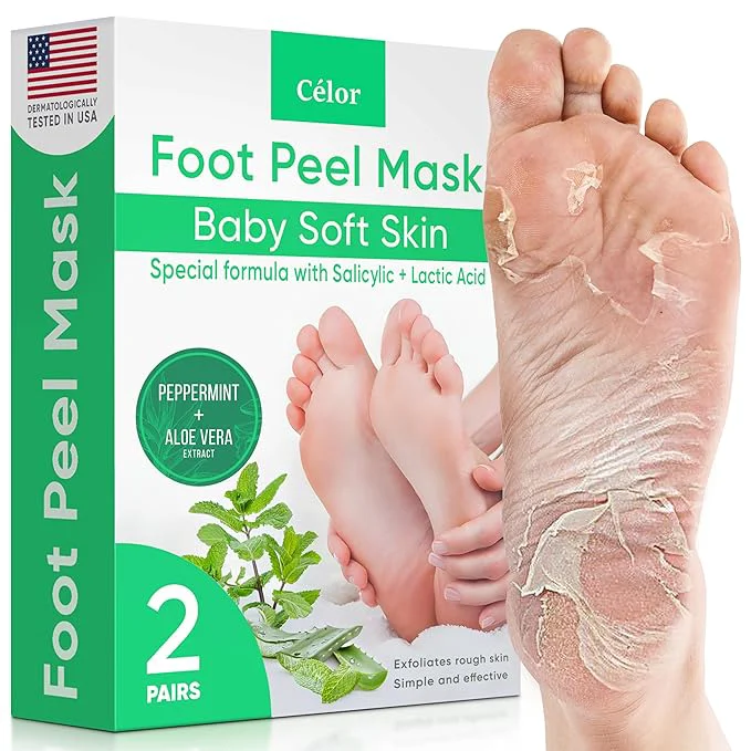 Expertly Made Foot Peel Mask - Foot Mask for Baby Soft Skin - Remove Dead Skin Cracked Feet Fashionable