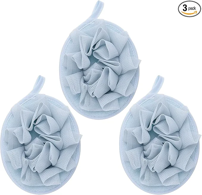 Crafted Boao 3 Pcs Bath Shower Pouf Sponge Mesh Pouf Shower Ball Exfoliating Body Safe