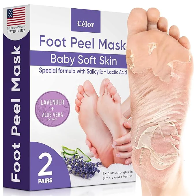 Exceptional CÉLOR Foot Peeling Mask for Dry Cracked Feet Foot Mask to Exfoliate Rough Superior