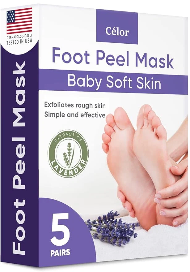Long-Lasting CÉLOR Foot Peeling Mask for Dry Cracked Feet Foot Mask to Exfoliate Rough Top-Quality