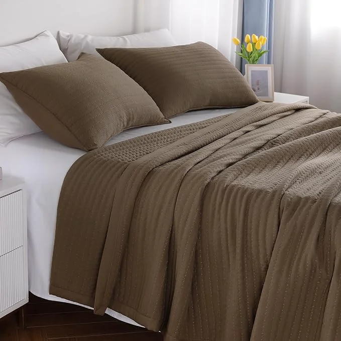 Superior XL Queen Quilt Set – 98 quot x98 quot Soft Washed 3-Layer Lightweight Bedspread with Multi-Lock Quilting Minimalist Nordic Bedding All-Season Quilt for Spring Summer amp Fall 1 Quilt 2 Pillow Shams Cub Effective