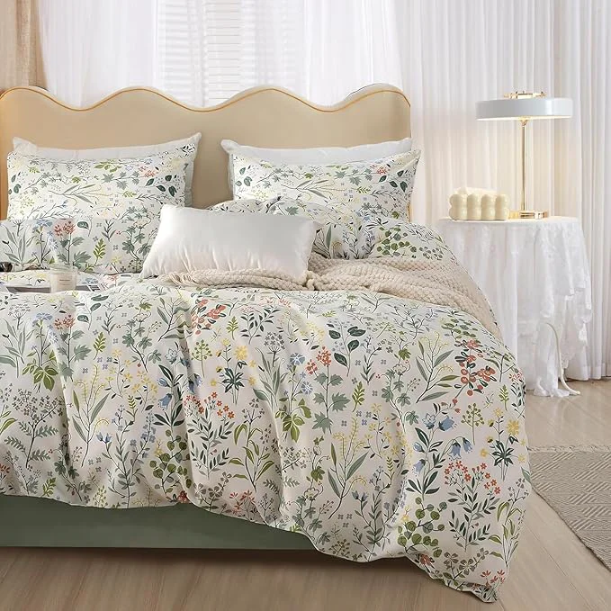 Authentic HighBuy Vintage Botanical Comforter Set Full Size Set Floral Bedding Set with Comforter Lightweight Bed Comforter Full for College Girl 3 Pieces Boho Comforter Sets Verified