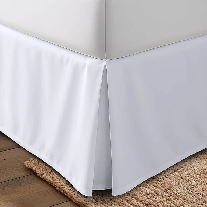 Original Utopia Bedding Queen Bed Skirt - 20 Pack - Soft Quadruple Pleated Ruffle - Easy Fit with 16 Inch Tailored Drop - Hotel amp B amp B Quality Shrinkage and Fade Resistant Queen White Exclusive