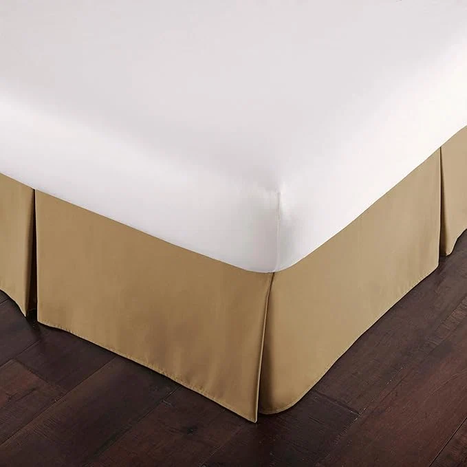 Carefully Designed Southshore Fine Living Inc. Queen Size Bed Skirt 14 Inch Drop - Pleated Dust Ruffle Queen Size - Pet Hair Resistant Wrinkle Fade Resistant Light Brown Bed Skirting Hotel Quality - Taupe Specialty