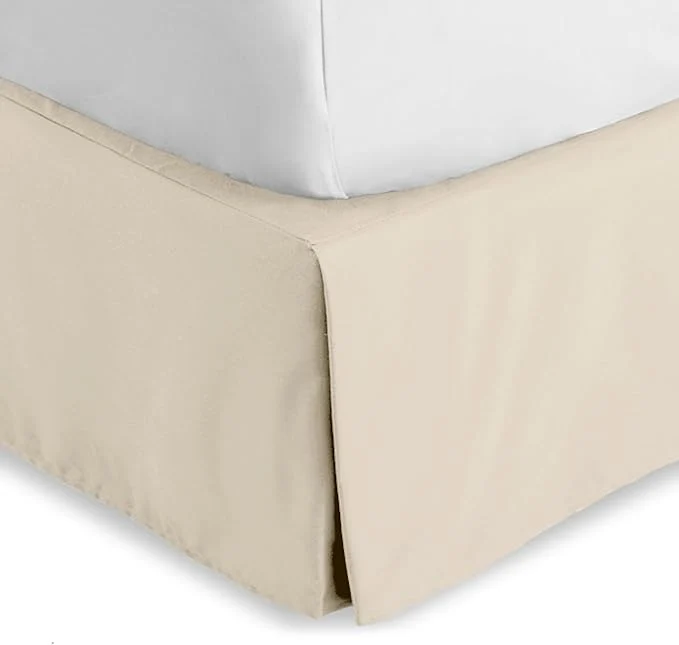 Responsible Bare Home Kids Twin Bed Skirt - 15-Inch Tailored Drop Easy Fit - Bed Skirt for Beds - Center amp Corner Pleats Twin Sand Smooth