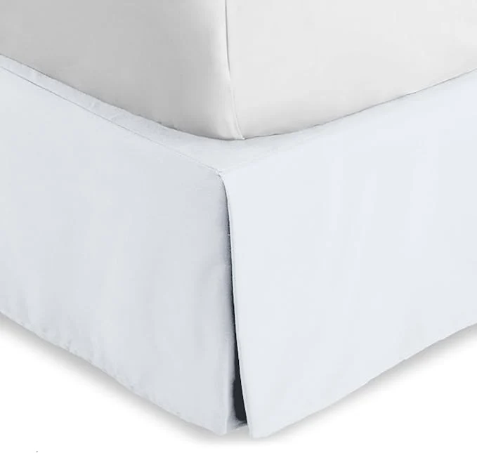 Official Bare Home California King Bed Skirt - 15-Inch Tailored Drop Easy Fit - Bed Skirt for Cal King Beds - Center amp Corner Pleats Cal King White World-Class