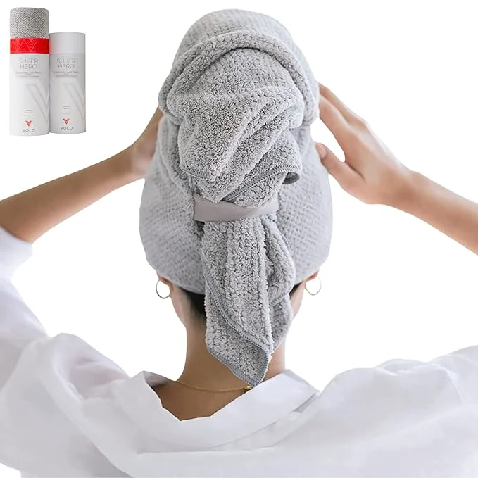 Practical VOLO Super Hero XL Hair Towel Super Absorbent Quick Dry Nanoweave Reduces Recyclable