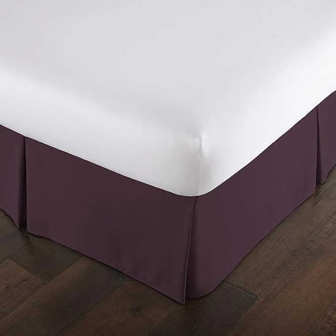 Exceptional Southshore Fine Living Inc. Twin Size Bed Skirt 14-Inch Drop Pleated Bed Skirt for Twin Mattress Dust Ruffle for Twin Size Bed Purple Breathable