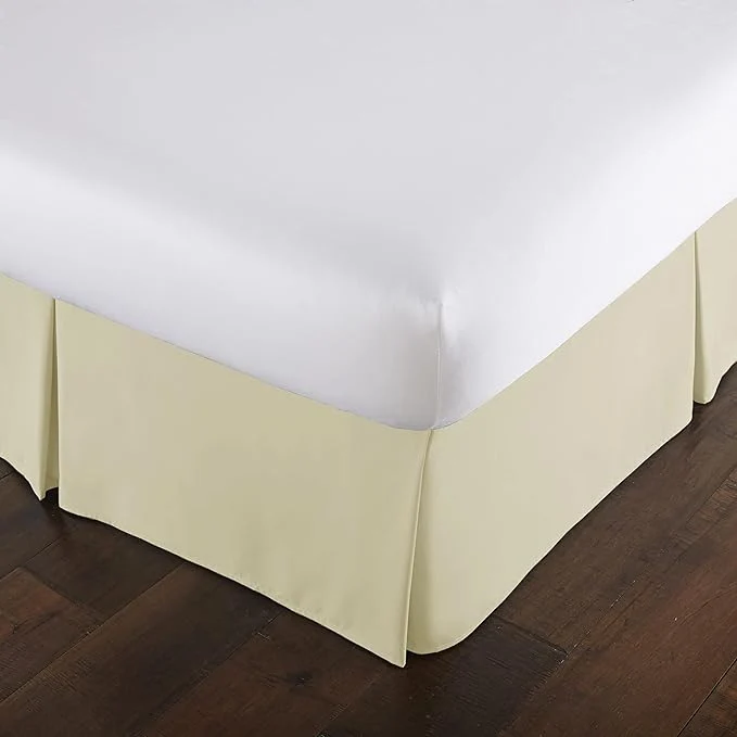 Eco-Friendly Southshore Fine Living Inc. Cream Bed Skirt Queen Size 14 Inch Drop Pleated Bedskirts Queen Size Dust Ruffle Easy Care Microfiber Wrinkle Bed Skirting Hide Underbed Storage Oeko-Tex Cream Recyclable