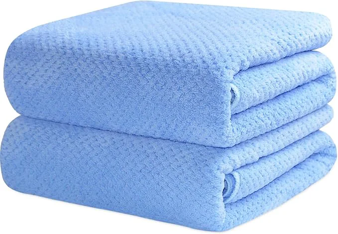 Functional 2 Pack Bath Towel Set Waffle Bath Towel Set Microfiber Super Soft Highly Excellent