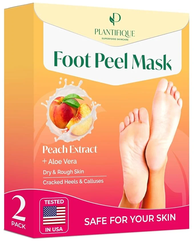 Pure PLANTIFIQUE Foot Peeling Mask 2 Pack Dermatologically Tested Repairs Heels Smart