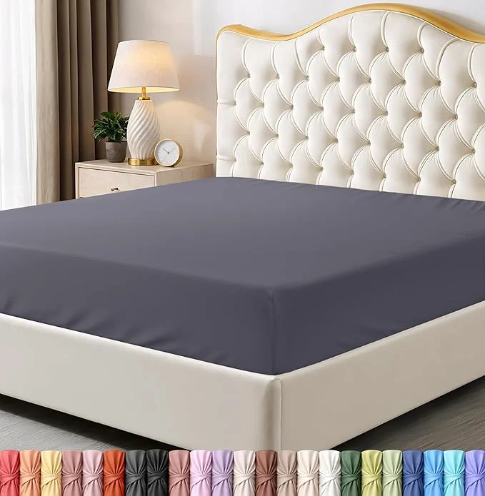 Superior Utopia Bedding Twin Fitted Sheet - Bottom Sheet - Deep Pocket - Soft Microfiber - Shrinkage and Fade Resistant - Easy Care -1 Fitted Sheet Only Grey Healthy