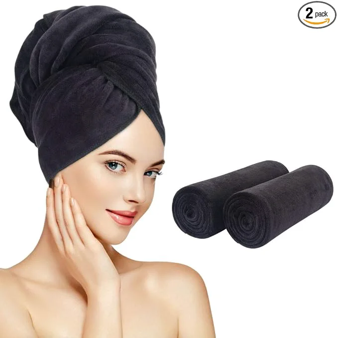 Prestigious SUNLAND Microfiber Hair Towels Anti Frizz Hair Drying Towel Super Absorbent Practical