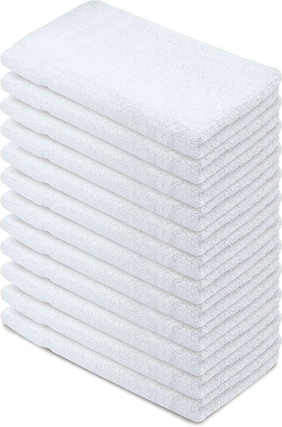 Advanced Basic Hand Towels 16x26 Inches – Pack of 12 – White Color – Soft and Absorbent Crafted