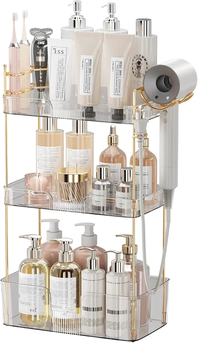 Pure Akinbas 3 Tier Bathroom Organizer Countertop Makeup Perfume Tray Skincare First-Class