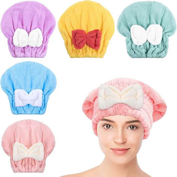 Optimized Microfiber Hair Drying Caps Shower Caps Official