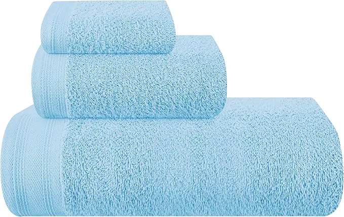 Trusted Ultra Soft 3 Pack Cotton Towel Set Contains a Bath Towels 28x55 inch a Hand Advanced