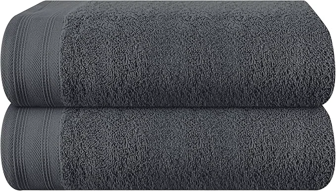 Refined Cotton 2 Pack Oversized Bath Towel Set 28x55 inches Large Bath Towels Breathable