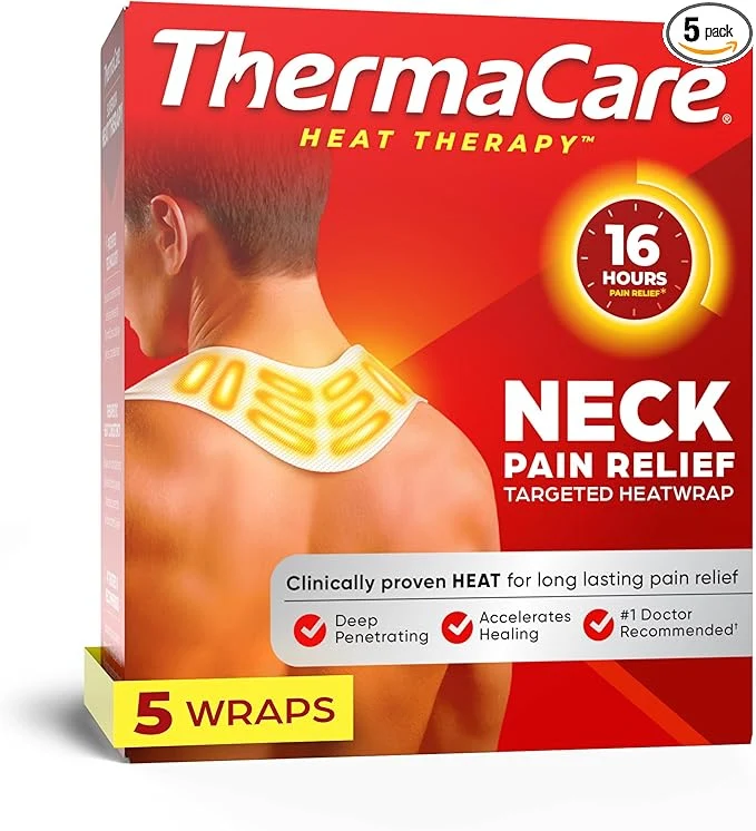 Authentic ThermaCare Heat Wraps for Neck Shoulder Pain Relief Elegant