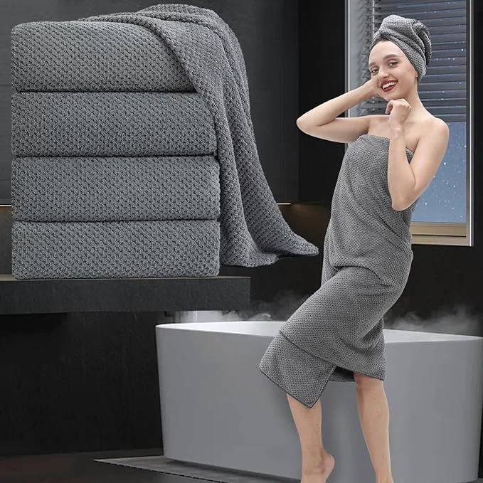 Reliable Extra Large Bath Towel Set of 4 Oversized Bath Sheet Super Soft Highly Stylish