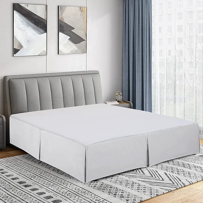 Fine Crafted Cathay Home Double Brushed Microfiber Pleated Easy Fit Bed Skirt Ultra Soft Fade and Wrinkle Resistant - White Full Carefully Designed