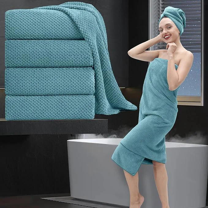 Easy-to-Use Extra Large Bath Towel Set of 4 Oversized Bath Sheet Super Soft Highly Powerful
