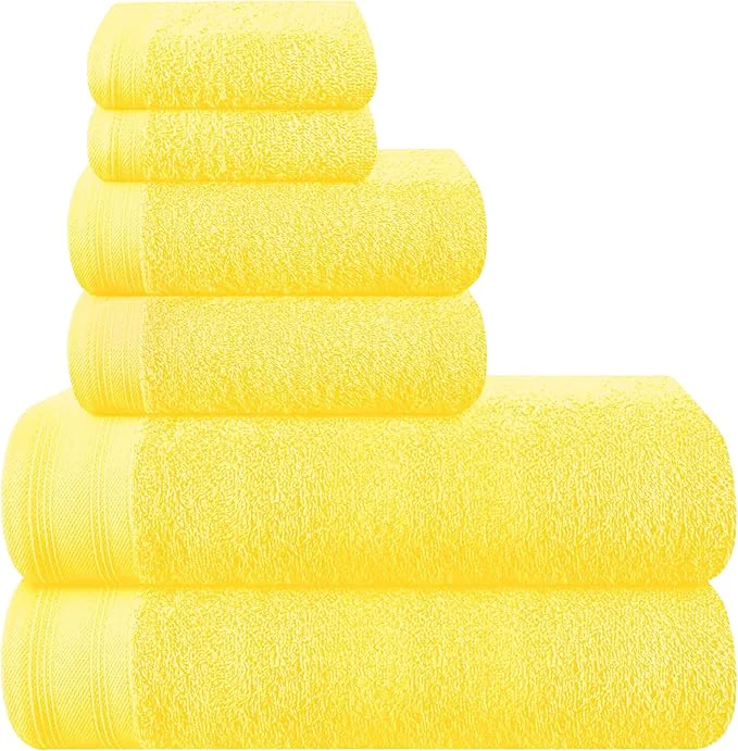 Original Design Ultra Soft 6 Pack Cotton Towel Set Contains 2 Bath Towels 28x55 inch 2 Hand Recyclable