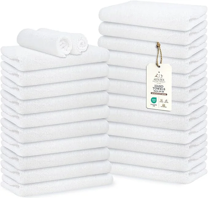 Efficient Premium Cotton Hand Towels – Pack of 24 16x27 Inch – Quick-Dry Highly Traditional