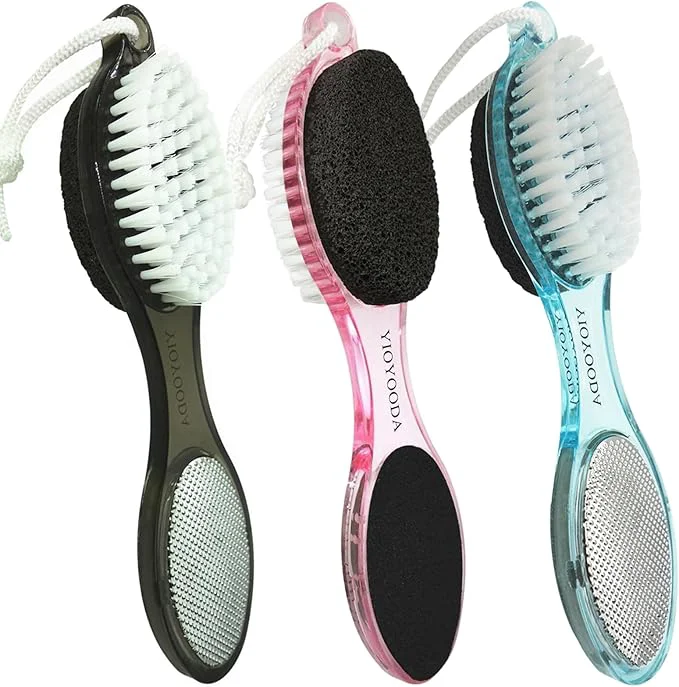 Crafted Foot File Callus Remover 4-in-1 Scrubber Brush Foot Rasp and Sand Paper Outstanding