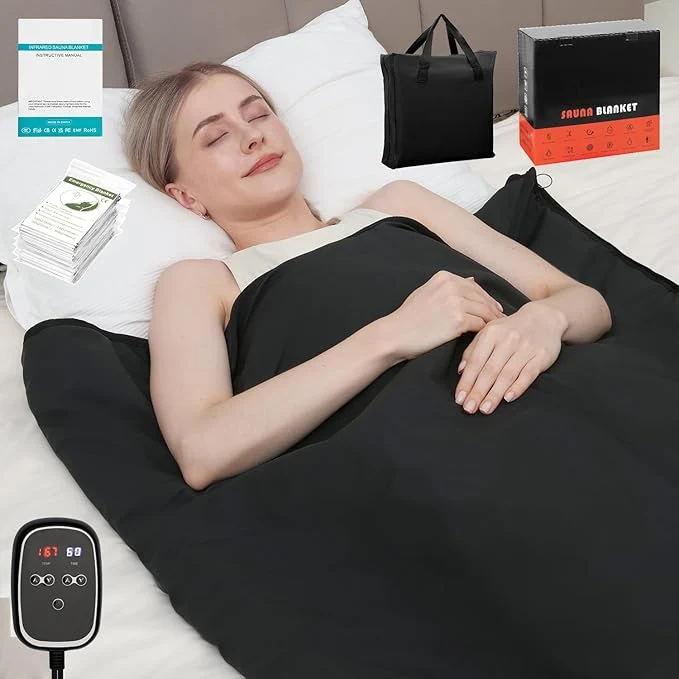 Smooth Infrared Sauna Blanket for Home Skin-Friendly PVC Leather Large Portable Refined
