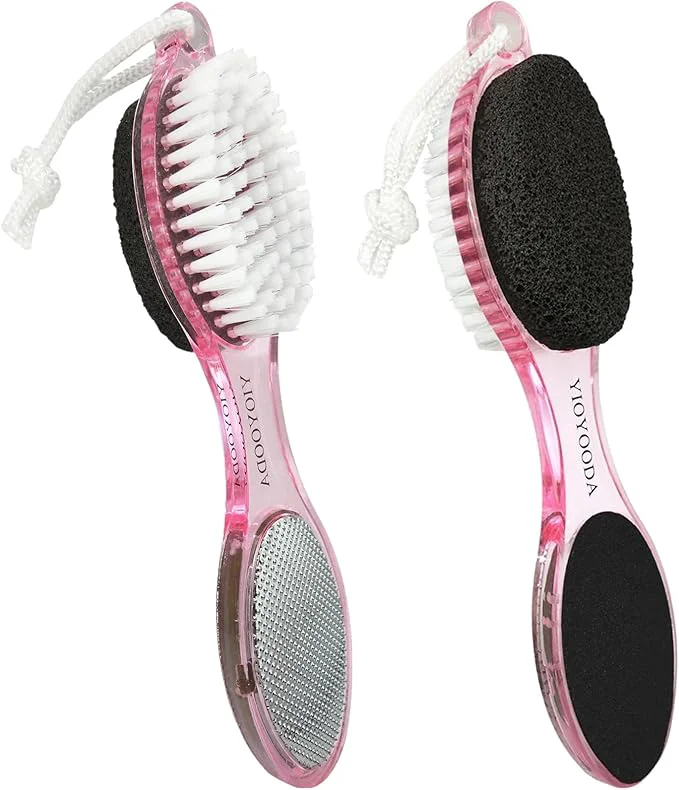 Official Foot File Callus Remover 4-in-1 Scrubber Brush Foot Rasp and Sand Paper Modern
