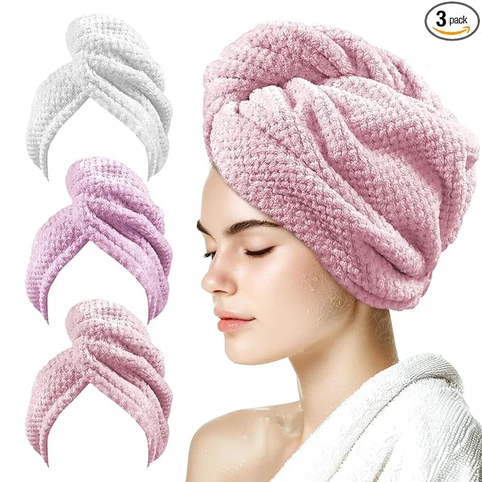 High-Performance my novel things 3 Pack Hair Towel Wrap Original