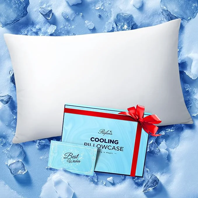 Sophisticated Ice Cooling Pillowcase for Hot Sleepers Instantly Cool Stays Cold All Night Softer Than Silk Pillow Cases Pillow Covers with Invisible Zipper Gift for Men amp Women - King Size White 1 Pack Crafted