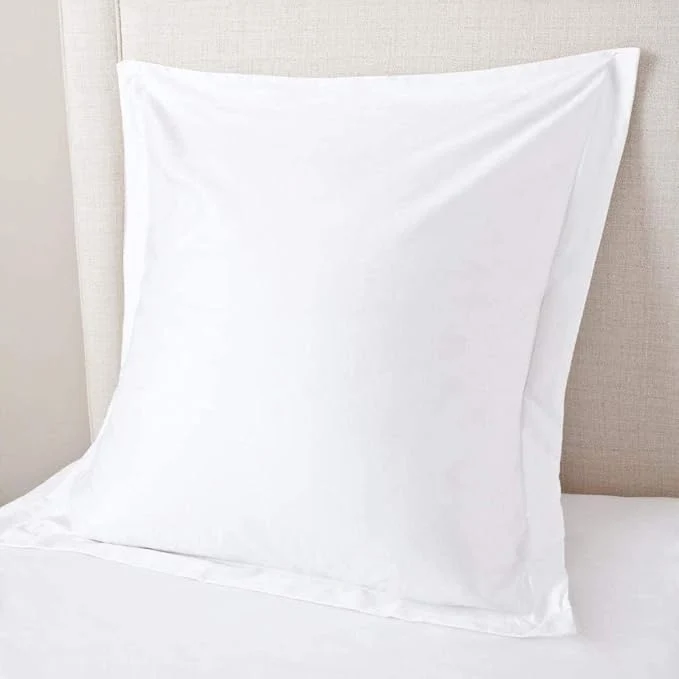 Authentic Euro Sham Covers 22x22 Set of 2 White 600 Thread Count Egyptian Cotton Pack of 2 Euro 22x22 Pillow Cover Cushion Cover Cases Soft Skin Friendly European Size Decorative Square Pillow Shams Effective