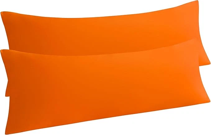 Proven NTBAY Body Pillow Cases Set of 2 2 Pack Brushed Microfiber 20x54 Pillow Cases Soft Wrinkle Fade Stain Resistant Orange Pillow Cases with Envelope Closure 20x54 Inches Orange Artisan