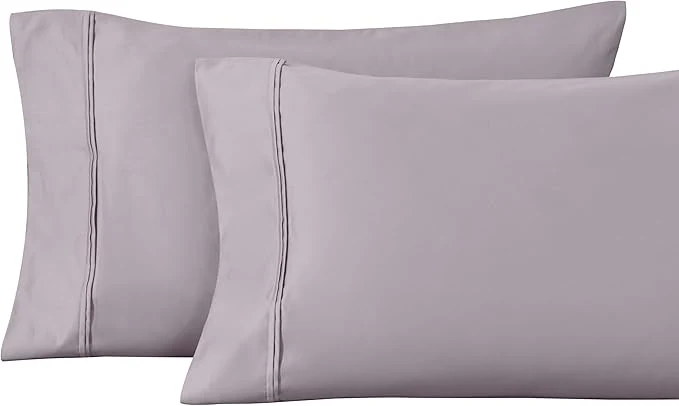 Modern Superior 1200-Thread Count Egyptian Cotton Solid Pillowcase Set Zephyr Unique
