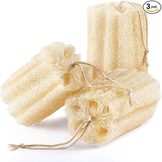 Safe 3PCS Egyptian Natural Loofah Exfoliating Body Scrubber Natural Egyptian Official