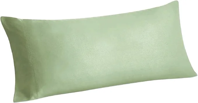 Reusable BEDELITE Body Pillow Cover Rayon Made from Bamboo Cooling Body Pillow Pillowcase for Hot Sleepers and Night Sweats Breathable amp Silky Soft Full Long Pillow Case Cover Sage Green 20x54 Inches Clean