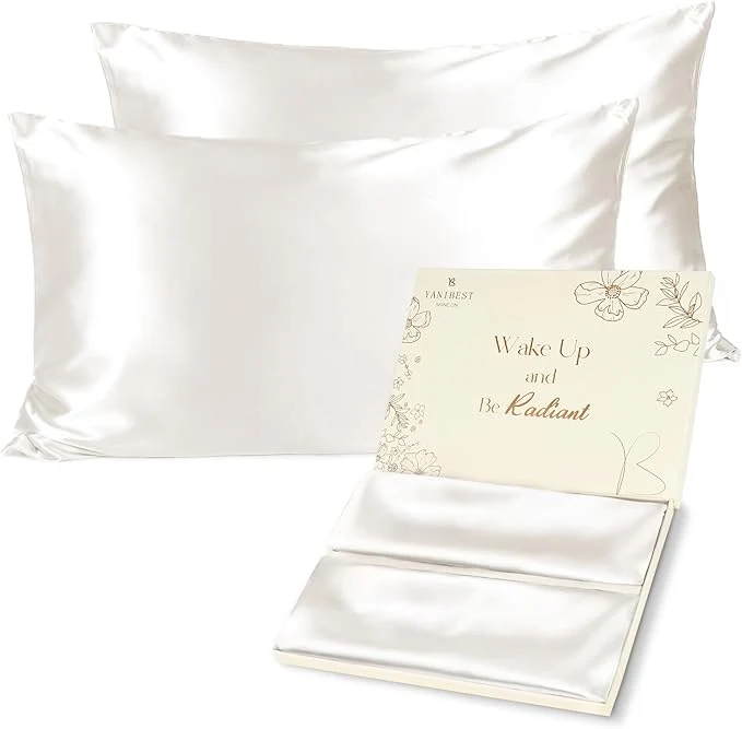 Convenient Yani Satin Pillowcase Silk Pillow Cases for Hair and Skin with Zipper Queen Pillow Cases Set of 2 for 20 quot x30 quot Exquisite Packaging for Women Men Breathable