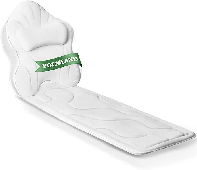 Relaxed Poemland Luxury Thick Full Body Bath Pillows Mat Cushion Effective