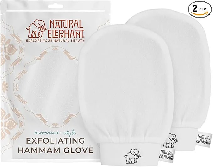 Sustainable Natural Elephant Exfoliating Hammam Glove Moroccan Kessa Body Scrub World-Class