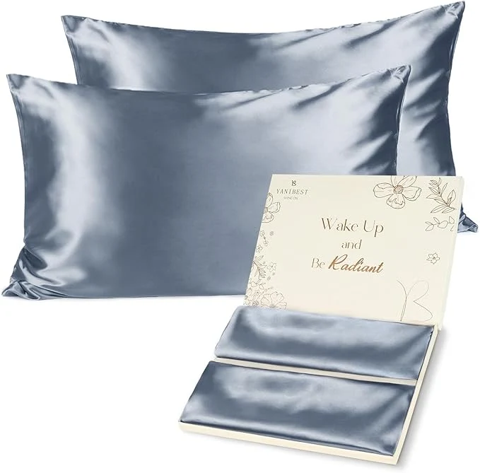 Versatile Yani Satin Pillowcase Silk Pillow Cases for Hair and Skin with Zipper Standard Pillow Cases Set of 2 for 20 quot x26 quot Exquisite Packaging for Women Men Fast