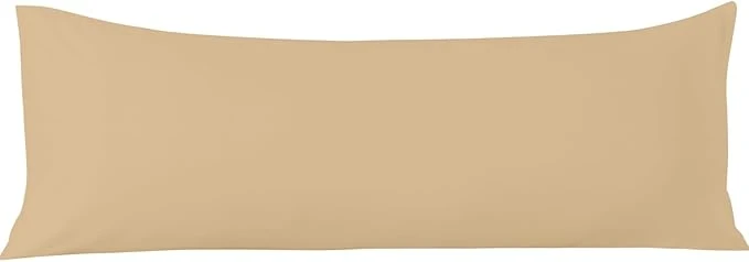 Innovative Comfort Beddings Body Pillowcase Organic Cotton 600 Thread Count Sateen Soft Cooling Taupe 1-Pack Hidden Zipper Closure Hotel Quality Fade amp Shrink Resistant 20 x 54 Inches Verified