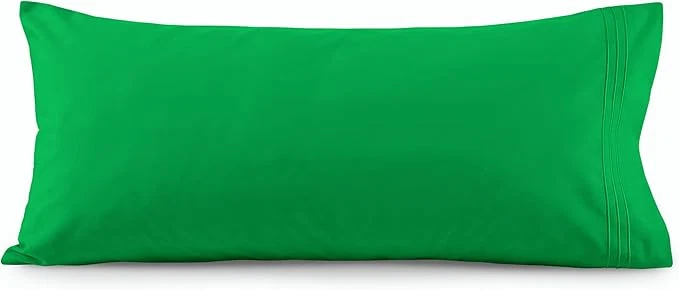 Official Elegant Comfort Luxury Ultra-Soft 1-Piece Pillowcase Set - 1500 Premium Hotel Quality Microfiber Double Brushed - Wrinkle Resistant Body Pillowcase Size Emerald Green High-Grade