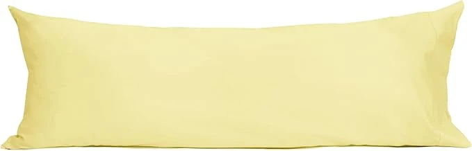 Reliable Sunflower Body Pillowcase Cotton Long Pillow Cover Case Envelope Closure 1 Pack 20×54 inches Honeyed Straw Soft and Breathable Expertly Made
