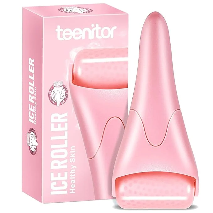 Effective Teenitor Pink Ice Roller for Face Ice Face Roller Eye Roller for Puffy Eyes First-Class