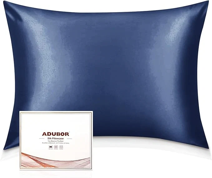 Selected Adubor Silk Pillowcase - Mulberry Silk Pillow Cases 22 Momme 6A Grade Fibers Silk Pillow Case for Hair and Skin Health with Hidden Zipper Standard 20 39 39 ×26 39 39 Navy Blue 1PC Traditional