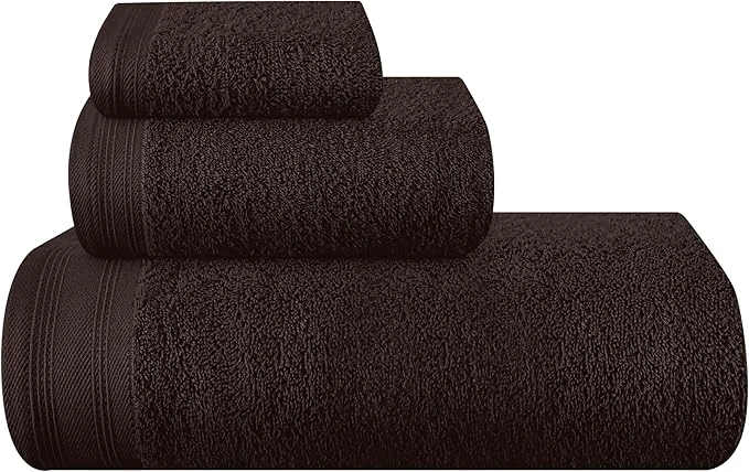 Minimalist Ultra Soft 3 Pack Cotton Towel Set Contains a Bath Towels 28x55 inch a Hand Reusable