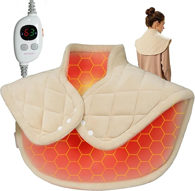 Organic GOTCOZY Heating pad for Neck and Shoulders Pain Relief-Heat Wrap pad Fine Crafted