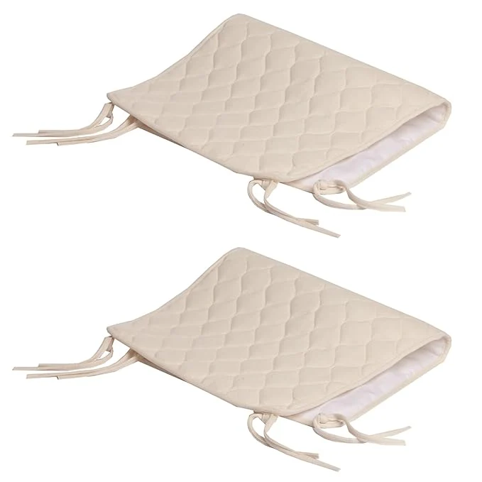 Safe TL Care Waterproof Quilted Sheet Saver Cover Made with Organic Cotton Top Layer Natural Color 2 Pack Specialty